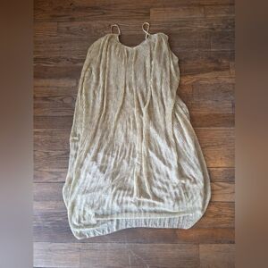 Old Navy Light Yellow-Beige Textured Maxi Dress